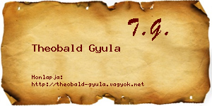 Theobald Gyula névjegykártya